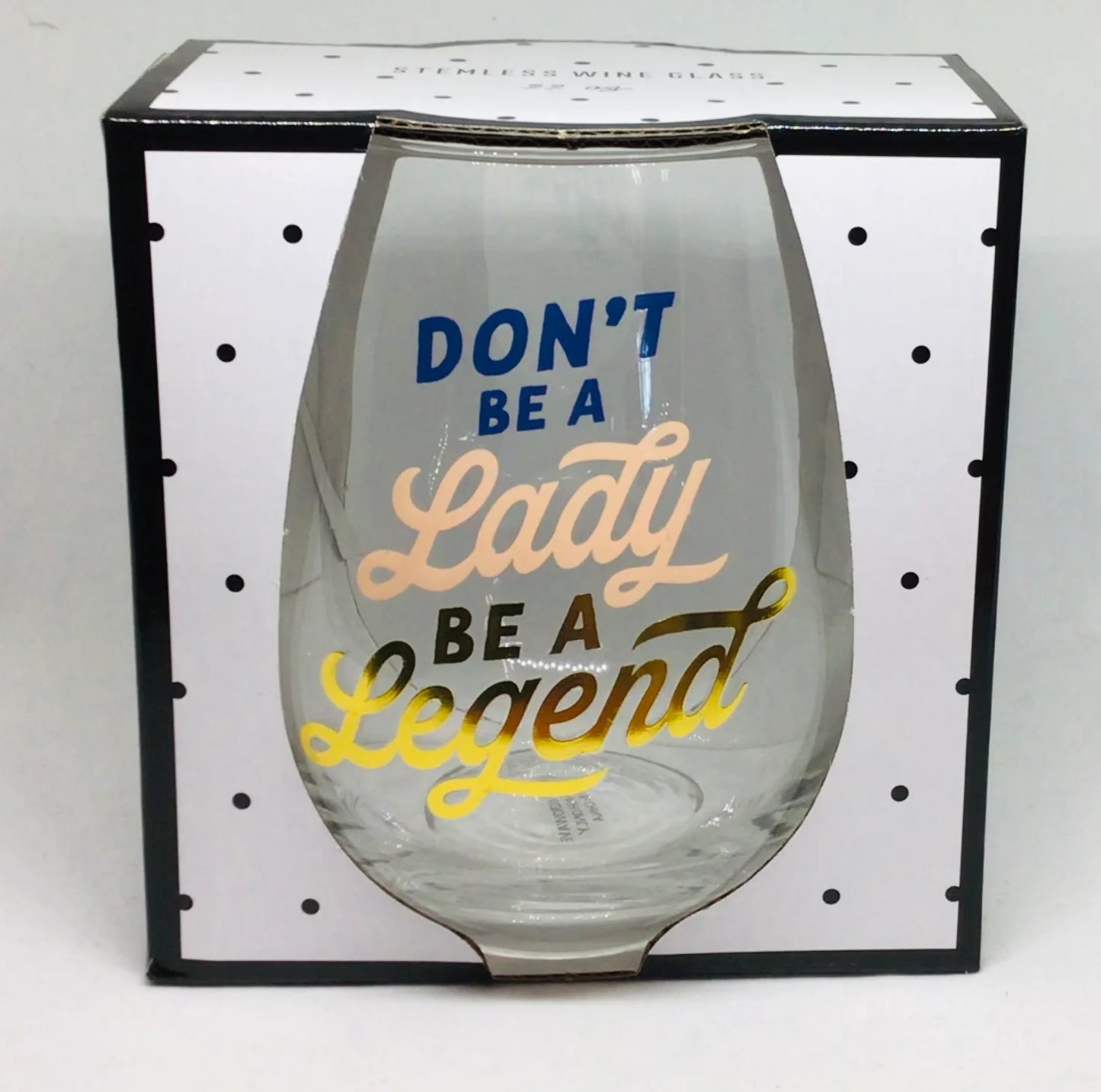 22oz Lady Legend Stemless Wine Glass