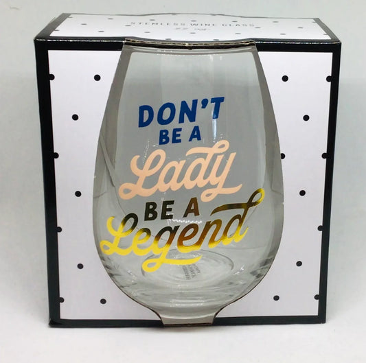 22oz Lady Legend Stemless Wine Glass