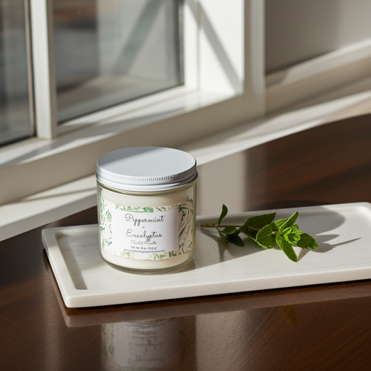 Peppermint & Eucalyptus Scented Candle