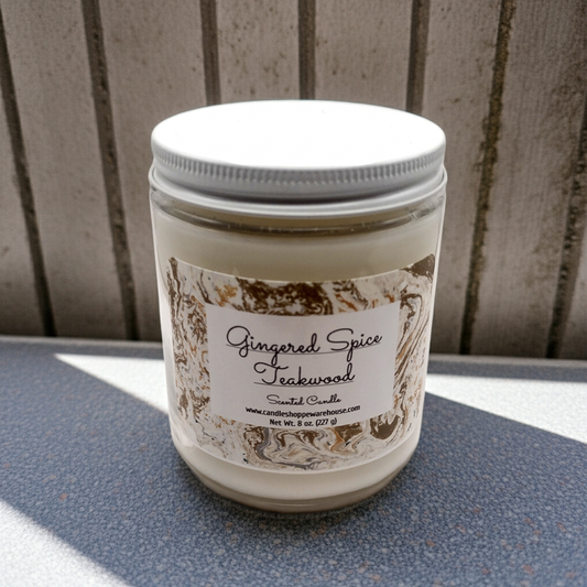 Ginger Spiced Teakwood Scented Candle