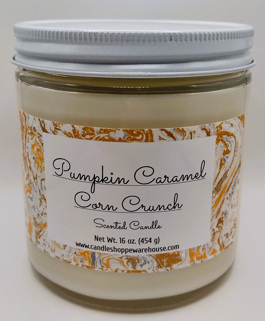 Pumpkin Caramel Corn Crunch Scented Candle 16 oz.