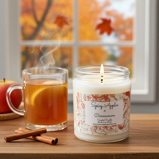Spicy Apples & Cinnamon Scented Candle