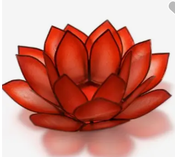 Red Lotus Tea Light Holder