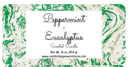 Peppermint & Eucalyptus Scented Candle 16 oz.