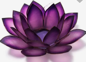 Purple Lotus Tea Light Holder