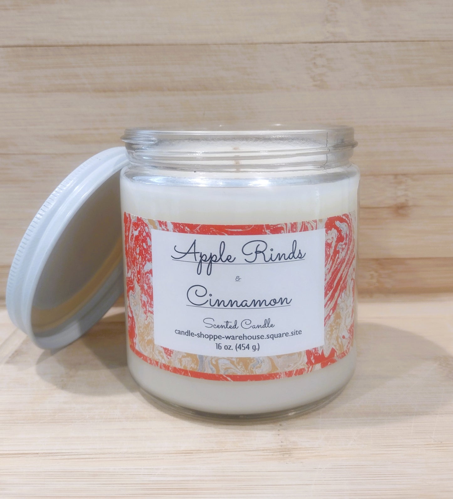 Apple Rinds & Cinnamon Scented Candle 16 oz.