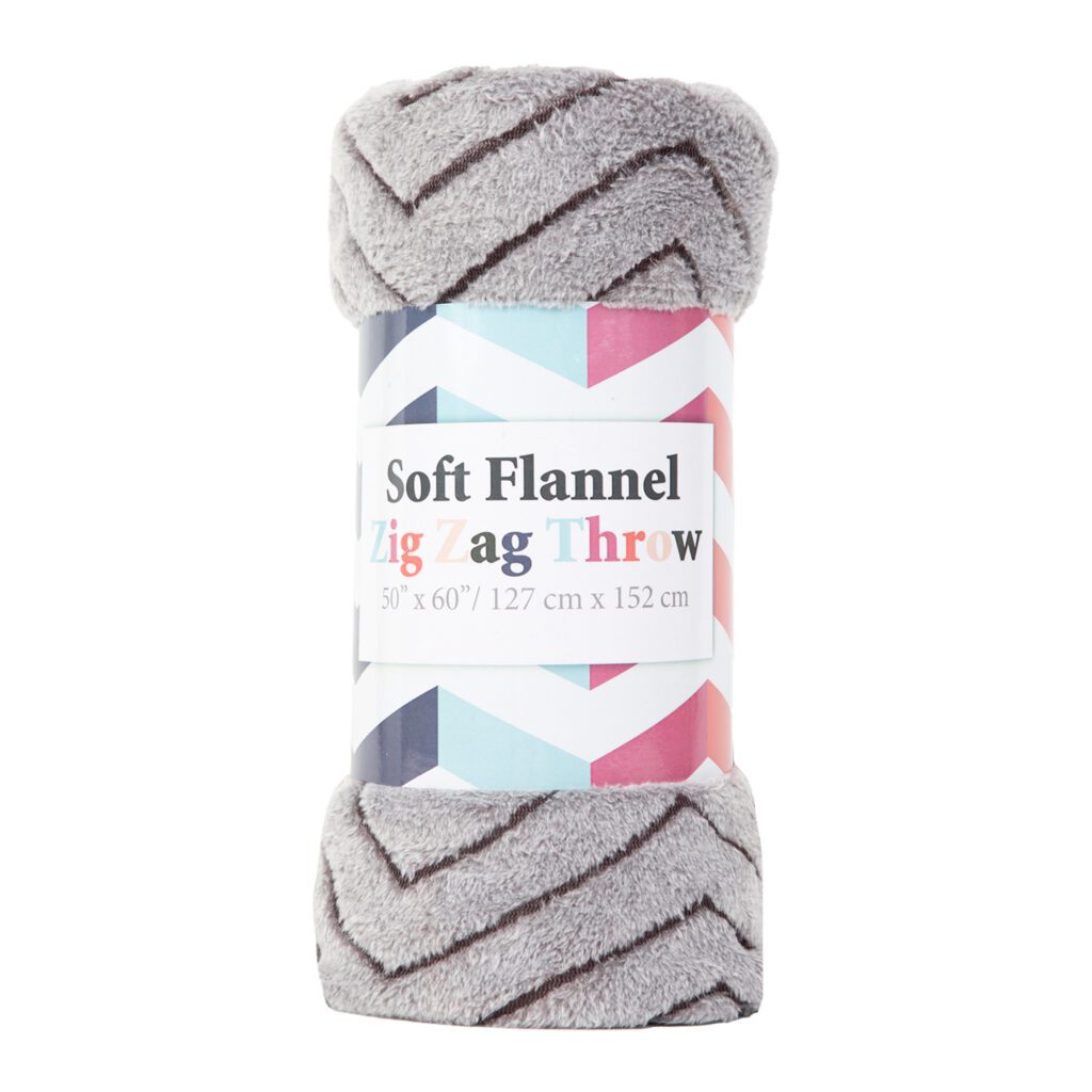 Flannel ZigZag Throw - 50x60