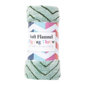 Flannel ZigZag Throw - 50x60