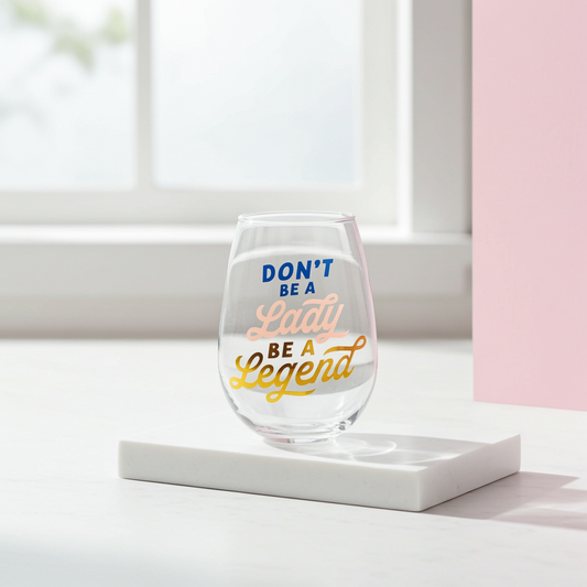 22oz Lady Legend Stemless Wine Glass