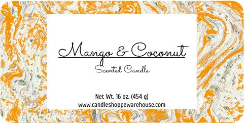 Mango & Coconut Scented Candle 16 oz.