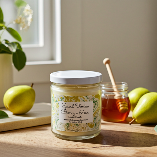 Spiced Tonka Honey & Anjou Pear Scented Candle