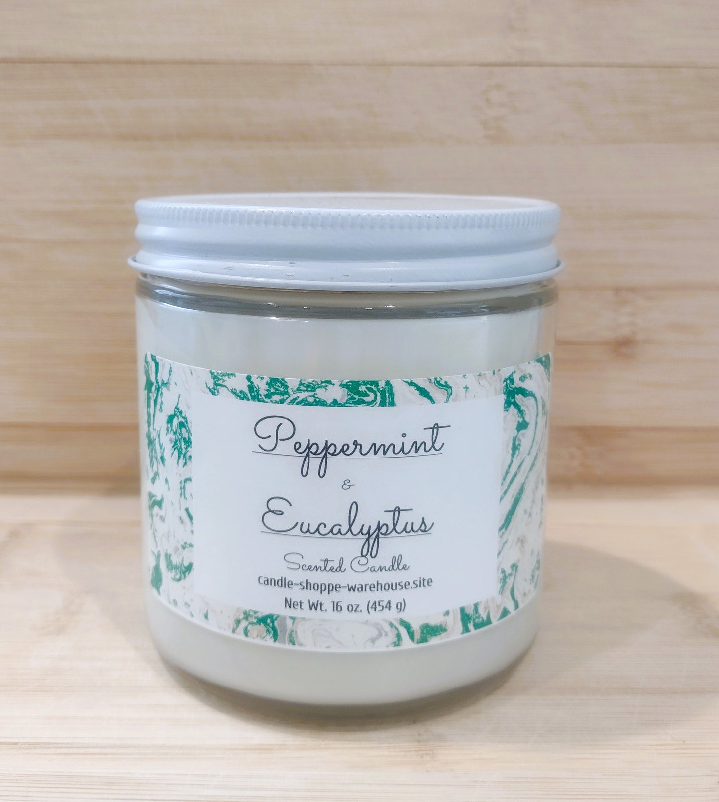 Peppermint & Eucalyptus Scented Candle 16 oz.