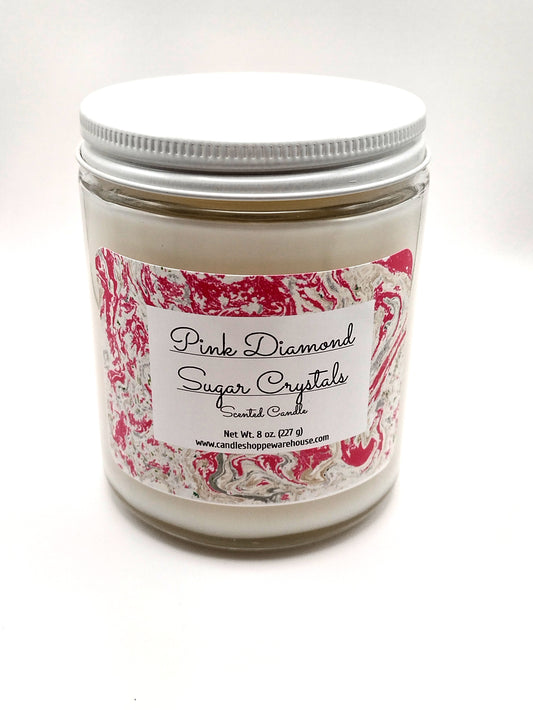 Pink Diamond Sugar Crystals Scented Candle