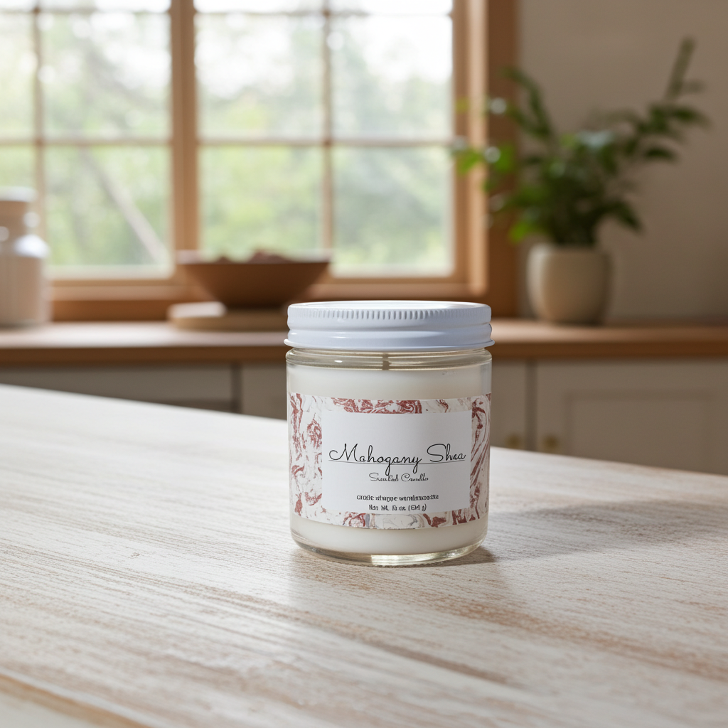 Mahoganey Shea Scented Candle
